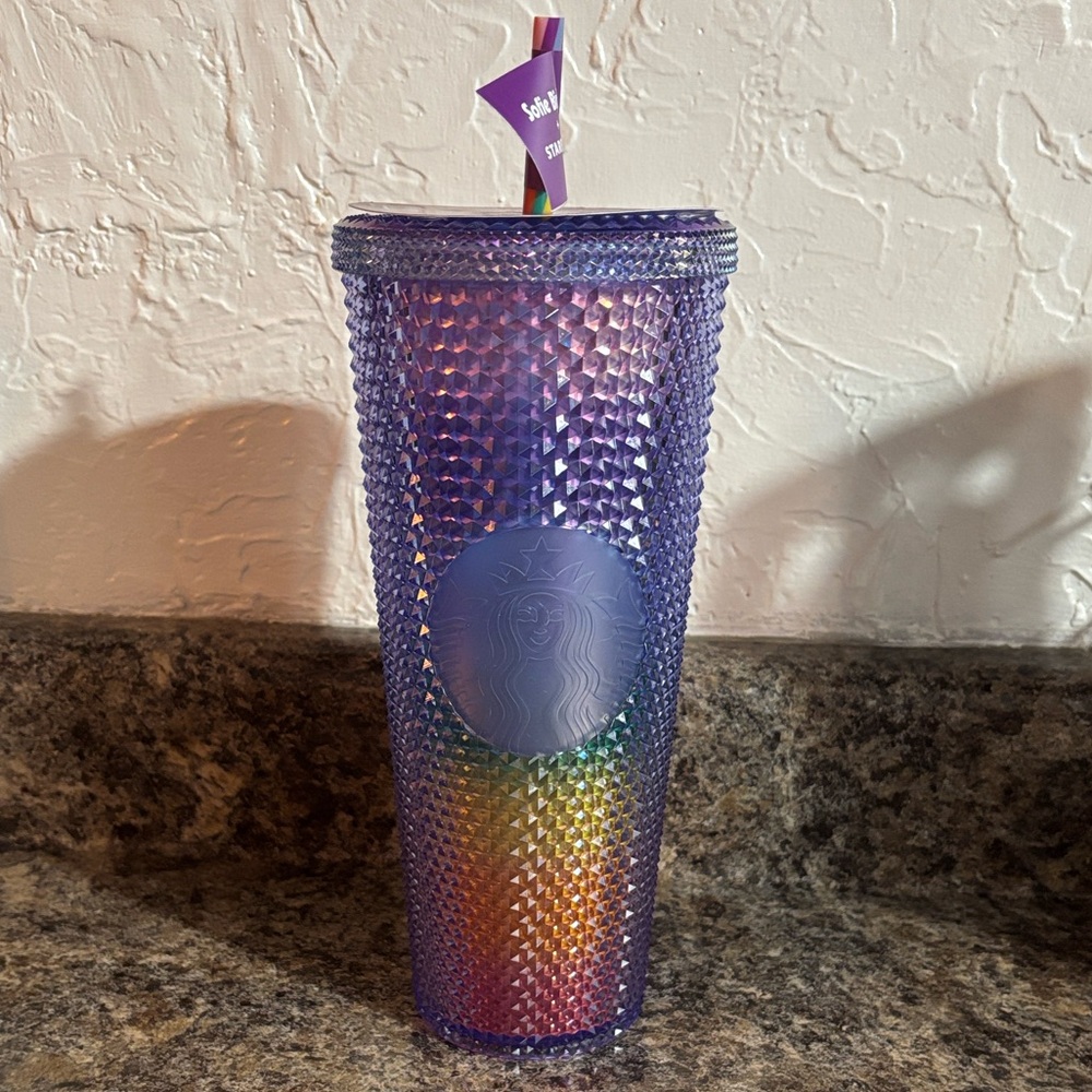 Starbucks Sofie Birkin Rainbow 24 Oz Studded Tumbler Cup Iced Coffee Water Pride
